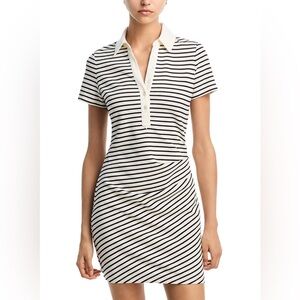 Veronica Beard Black and White Striped Dress
